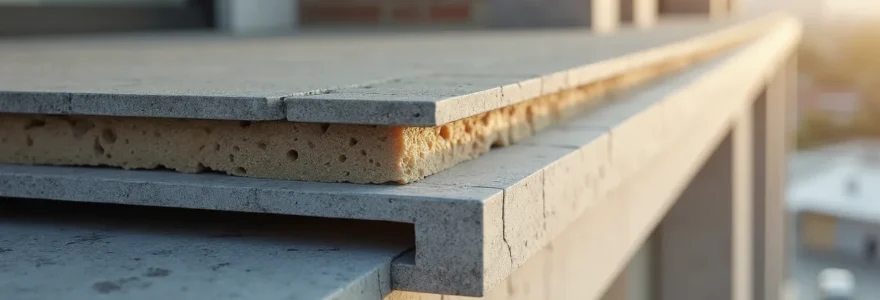 Vue macro sur des textures de matériaux de construction modernes et durables pour copropriété